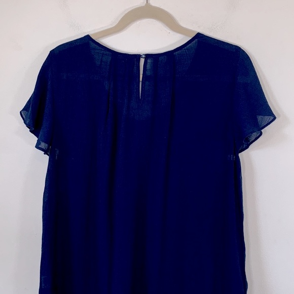 St. John’s Bay NWT Hi-Low Hemline Floral Embroidery Womens Size L Pleated Blouse - Picture 9 of 15